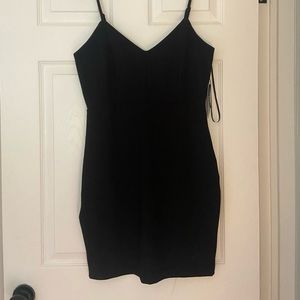 Lulus Cocktail Queen Black Sleeveless Bodycon Dress Size Medium